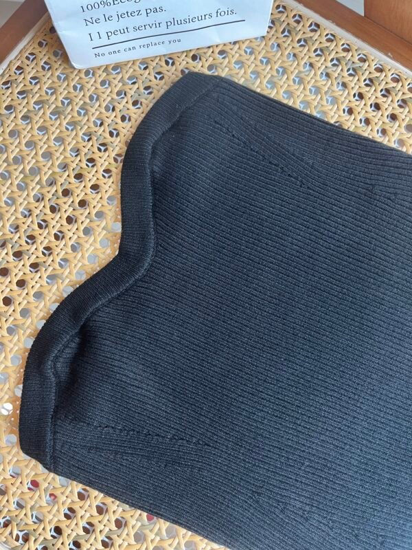 Black Knitted Tube Top 针织抹胸
