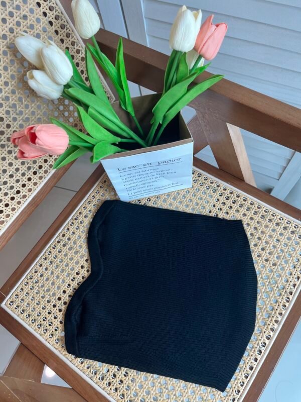 Black Knitted Tube Top 针织抹胸