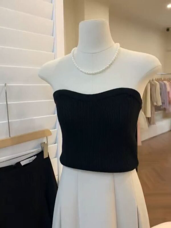 Black Knitted Tube Top 针织抹胸