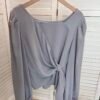 HERS DESIGNER GREY VIOLET BLOUSE 韩版芋泥紫色设计感衬衫