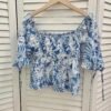MONAI FLORAL TOP 莫奈女神方领上衣