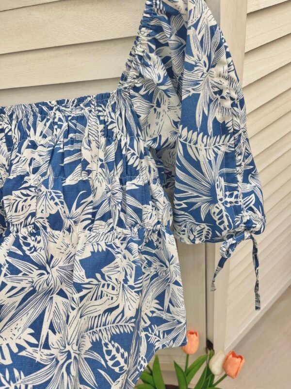 MONAI FLORAL TOP 莫奈女神方领上衣
