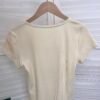 LACE TRIM TOP 方领小上衣