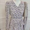 LAVENDER PLEATED DRESS 花边下摆连衣裙