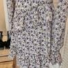 LAVENDER PLEATED DRESS 花边下摆连衣裙