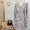 LAVENDER PLEATED DRESS 花边下摆连衣裙