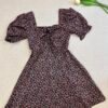 ROSIE TIE KNOT DRESS 玫瑰低胸连衣裙