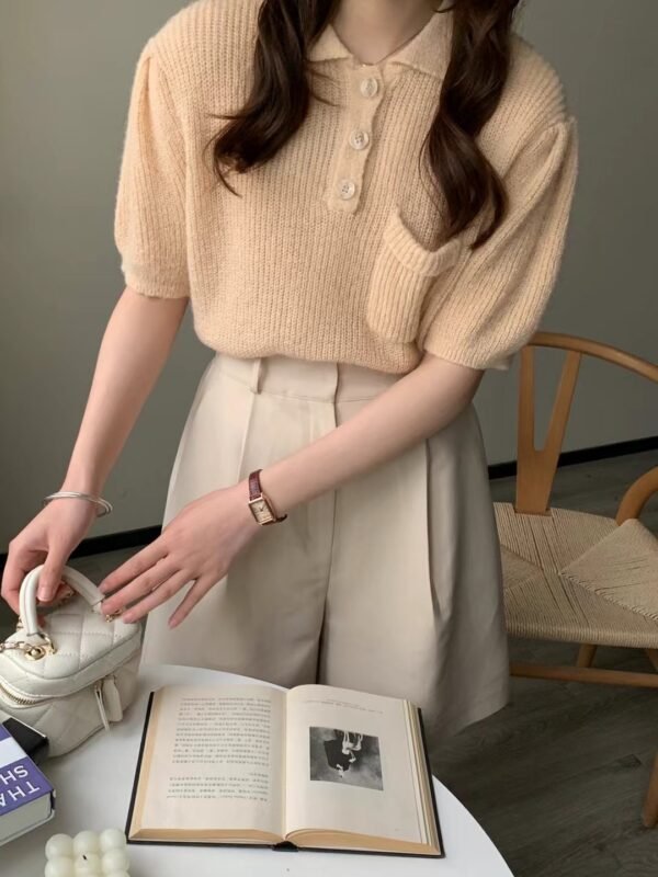 PLEATED TROUSER STRETCHABLE SHORTS 韩版西装中裤