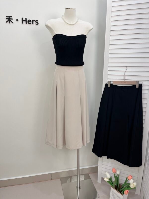 GORGEOUS PLEATED MIDI SKIRT 显瘦西装百褶伞裙