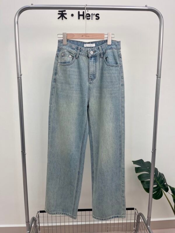VINTAGE HIGH WAISTED STRAIGHT JEANS 直筒阔腿高腰牛仔裤