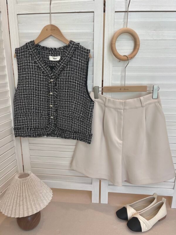 PLEATED TROUSER STRETCHABLE SHORTS 韩版西装中裤