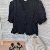 UNIQUE CUTWORK BLOUSE 小众木耳花边小上衣