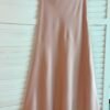 CORAL BLOSSOM ELEGANT SATIN MIDI SKIRT 橘粉色仿醋酸缎面半身裙