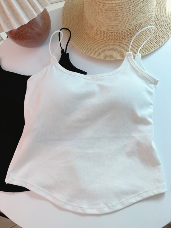 SINGLET WITH SPONGE BRA 镂空设计吊带背心