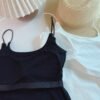 SINGLET WITH SPONGE BRA 镂空设计吊带背心