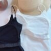 SINGLET WITH SPONGE BRA 镂空设计吊带背心