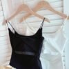 SINGLET WITH SPONGE BRA 镂空设计吊带背心