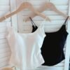 SINGLET WITH SPONGE BRA 镂空设计吊带背心